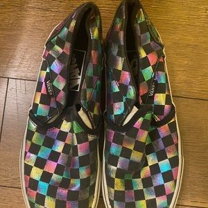 Rainbow Checkered Vans
